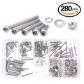 Glarks 560-pieces M2 M3 Pan Head Phillips Stainless Steel Screws Bolts Nuts Lock And Flat Gasket Washers Assortment Kit