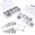 Glarks 560-pieces M2 M3 Pan Head Phillips Stainless Steel Screws Bolts Nuts Lock And Flat Gasket Washers Assortment Kit