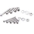 Glarks 560-pieces M2 M3 Pan Head Phillips Stainless Steel Screws Bolts Nuts Lock And Flat Gasket Washers Assortment Kit