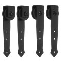 4pcs Sliding Barn Door Hardware Hanger Mini For Tv Stands Wardrobe Small Cabinets 115x29mm 