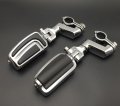 Smt-chrome Highway Airflow Foot Rest Pegs With 1 Inch Mounting Bracket Compatible Triumph Rocket V-star Roadstar Suzuki