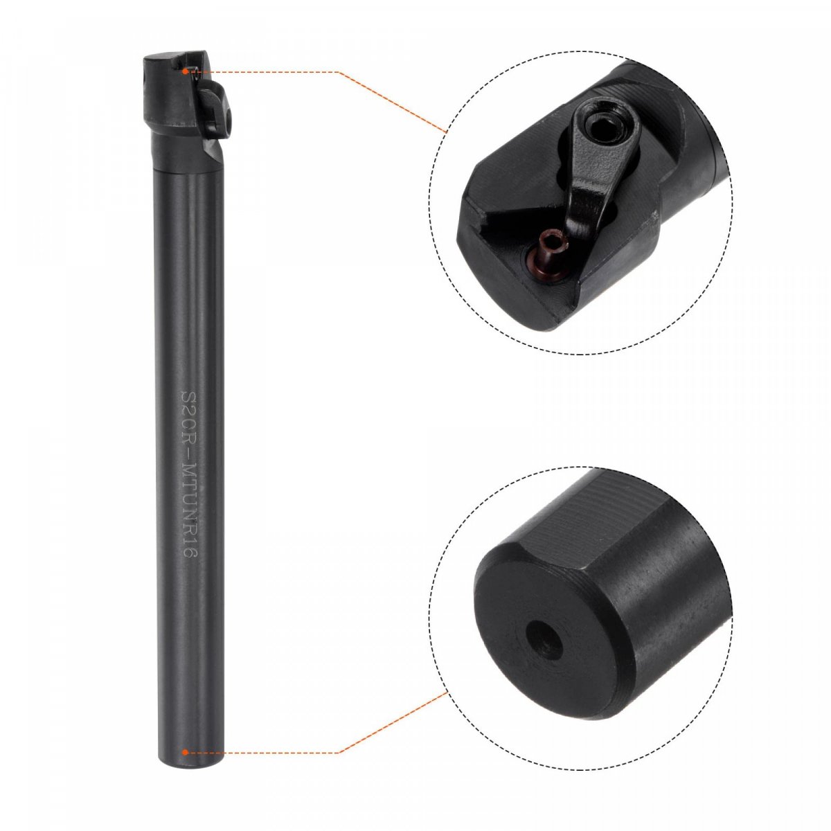 0 79 Shank Lathe Indexable Boring Bar Turning Tool Holder Right-hand S20r-mtunr16 95a