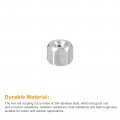 Uxcell M3 X 0 5-pitch 5mm Length Coupling Nuts 5pcs 304 Stainless Steel Metric Hex Rod
