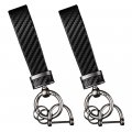 Carbon Fiber Car Keychain Kit 2 Piece Anti Lost Key Organizer With D Ring And Quick Release Spring Gift For Men Women 