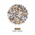 Uxcell 4 Packs Replacement Shower Head Bead 5-6mm Filters Mineral Stone Bead For Water Softener Filtration Yellow Grey White