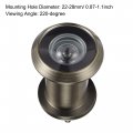 Uxcell Brass Door Viewer Peephole 220-degree With Rotating Cover For 1-3 8 To 2-23 64 Inch Doors Bronze Finish