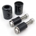 Xkh- Motorcycle Carbon Fiber Hand Bar Ends Compatible With Kawasaki Ninja 250 500 Zx600 Zx6 636 Zzr600 Zx6r Zx6rr 650r Zx750