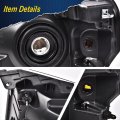 G-plus Headlights Assembly Compatible With 2009 2010 2011 2012 2013 F150 Bumper Headlamp Smokya Lensa Chrome Housinga Ambera