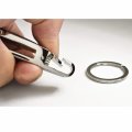 Ipick Image Made For Ford Mustang Tri-bar Black Leather Insert Detachable Ring Chrome Metal Belt Slide Premium Key Chain