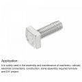 Uxcell Square Head Bolt 5pcs M8x20mm Fully Thread 304 Stainless Steel Grade C Machine Screws