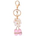 Easya Color Rose Gold Plating Fashion Shoes Pendant Key Ringpink