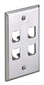 Panduit Cfp4sy 1-gang 4-port Faceplate 304 Stainless Steel 