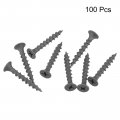 Uxcell 8 X 1 3 16-inch Wood Screws Phillips Flat Head Carbon Steel Self Tapping Grey 100pcs