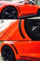 Black Mesh Polyurethane Front Fender Side Vent Cover Compatible With For Fits 2015-2020 Mustang