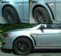 Black Mesh Polyurethane Front Fender Side Vent Cover Compatible With For Fits 2015-2020 Mustang