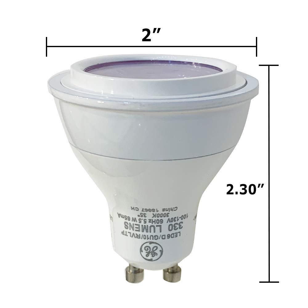 Led Mr16 Light Bulb Gu10 Base 5 Watt 50 Replacement Warm White 3000k 330 Lumen Dimmable 1 Pack Model 92323