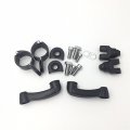 Xkh Group Motorcycle Black 360 Degree Adjustable Highway Peg Mounting Kit For Any Bike Equipped With 1-1 2 Inch 1 5 Front
