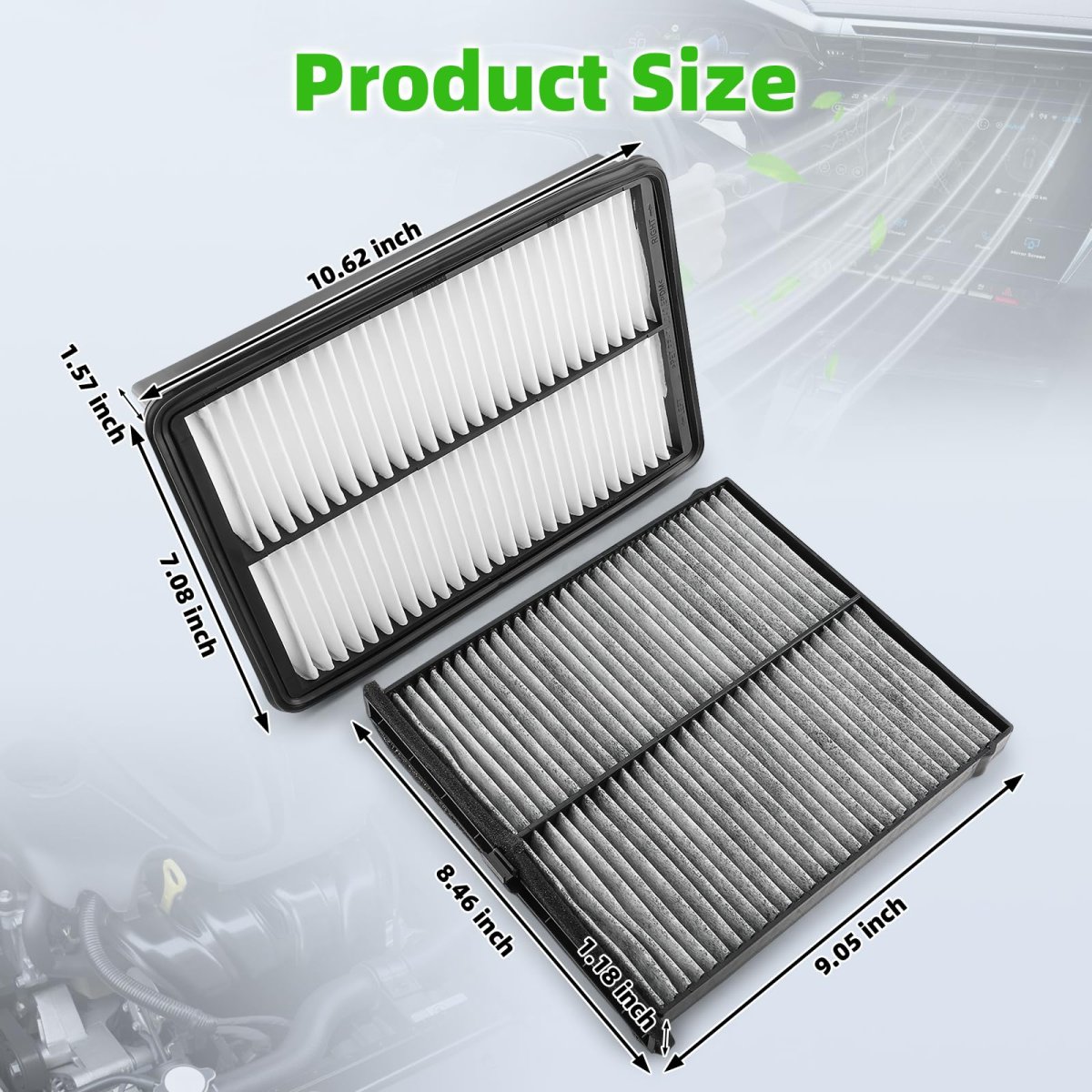 Cf11811 Ca11259 Cabin Engine Air Filter Kit Fits For Mazda 3 2014-2018 6 2 5l 2014-2021 Cx-5 Cx5 2013-2025 Not Diesel Re