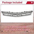 Hecasa Bumper Lower Grille Compatible With 2013-2016 Cadillac Srx Silvery Abs Front Mesh Grill Hood Replacement For 22739004