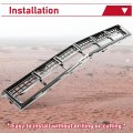 Hecasa Bumper Lower Grille Compatible With 2013-2016 Cadillac Srx Silvery Abs Front Mesh Grill Hood Replacement For 22739004