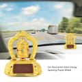 Solar Energy Prayer Wheel Tibetan Tibet Buddhist Energyprayer For Car Interior Decoration