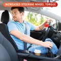 Steering Wheel Knob Spinner 2 Pack 360 Rotation Suicide Knobs For Cars Trucks Tractors Boats Red Metal Clamp Assist One Hand