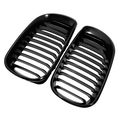 Matte Black Euro Front Upper Kidney Grille For 2002-2005 02-05 Bmw E46 3 Series 320 325 330 4d