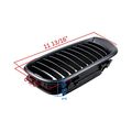 Matte Black Euro Front Upper Kidney Grille For 2002-2005 02-05 Bmw E46 3 Series 320 325 330 4d