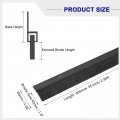 Uxcell Door Brush Bottom Sweep H-shape Aluminum Alloy Base With 1 6-inch Pp For Home Industrial 35-inch L Black