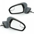Kuafu Power Door Mirror Pair Compatible With 2013-2016 Ford Fusion Heated Manual Folding Blind Spot Glass W Signal Puddle Light 