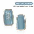 Toyota Key Fob Cover With Keychain For Rav4 Camry Corolla Avalon 4runner C Hr Prius Premium Tpu Protective Case Style 2 Blue