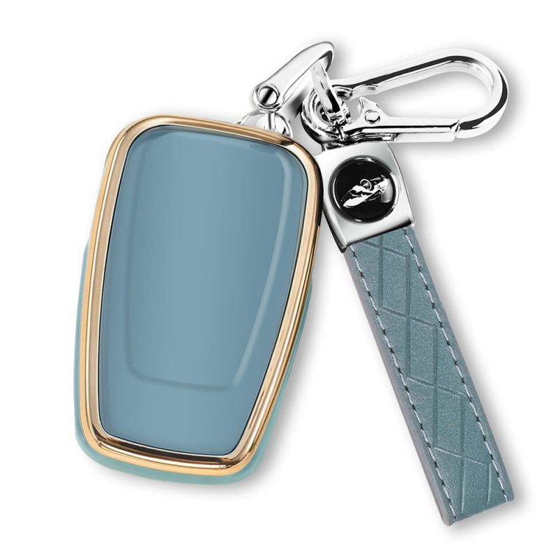 Toyota Key Fob Cover With Keychain For Rav4 Camry Corolla Avalon 4runner C Hr Prius Premium Tpu Protective Case Style 2 Blue
