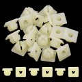 Uxcell 20 Pcs Beige Plastic Square Rivet Retainer Door Trim Clips For 11 X 11mm Hole