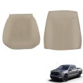 Tan Leather Driver Seat Cover Bottom And Top Replacement For F150 Pickup 4 Door 2009 2010 2011 2012 2013 2014 Fits Power Heated 