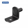 Uxcell Shelf Support Pegs 25pcs 5mm 1 5 L-shaped Bracket Pin With Hole For Furniture Cabinet Closet Shelves Supplies Black