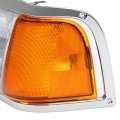 Left Headlight W Adjusters Corner Light Bezel For Peterbilt 375 385 Halogen Headlamps Clear Lens Amber Driver Side
