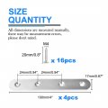 Uxcell 4pcs Straight Bracket Stainless Steel Flat Brace Fastener Brackets Corner Protector Supporter With Screws 100mm