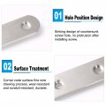 Uxcell 4pcs Straight Bracket Stainless Steel Flat Brace Fastener Brackets Corner Protector Supporter With Screws 100mm