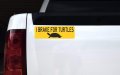 Stickertalk I Brake For Turtles Vinyl Sticker 10 Inches By 3 
