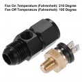 Uxcell 1 Set Auto Engine Temperature Cooling Fan Switch Fitting Adapter 8an 210 F On-195 Off