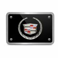 Ipick Image Made For Cadillac 3d Logo Black 3 8 Thick Billet Aluminum 2 Inch Tow Hitch Cover