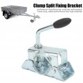 Trailer Jockey Wheel Split Clamp Prop Stand Support Mount For 48mm Pipe Dia