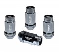 Vms Racing 12x1 5 20pc Piece Gunmetal Anodized 44mm Long Open End Lightweight Aluminum Lug Nuts Compatible With Chevy Chevrolet