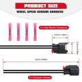 2 Pack 645-134 Abs Wheel Speed Sensor Connector Pigtail Plug Wiring Harness Fit For Dodge 2012-2021 Challenger 2006-2009