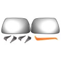 Pair Car Rearview Left Right Side Mirror Glass Replacement W Backing Plate Heated White For Jeep Grand Cherokee 2005 2006 2007 