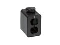 Woodhead 3000blk Super-safeway Multiple Outlet Box Black Double Sided Mounting With Standard Depth C-clamp Duplex Cover Plates 