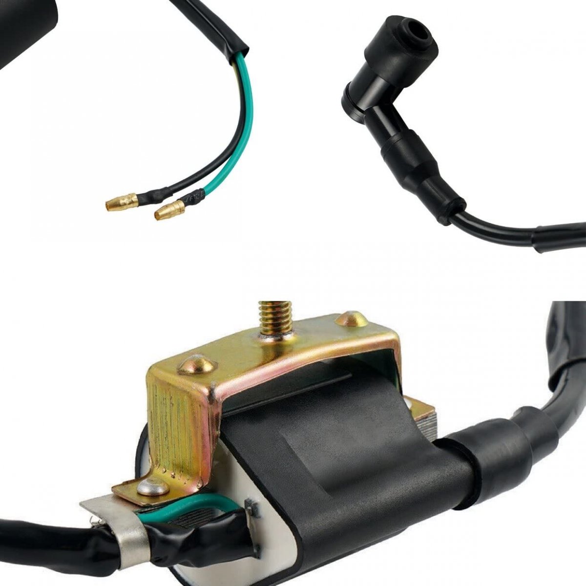 Procompany 12v 2 Pins Ignition Coil For 50cc 70cc 90cc 110cc 125cc 4 Cycle Horizontal Engine