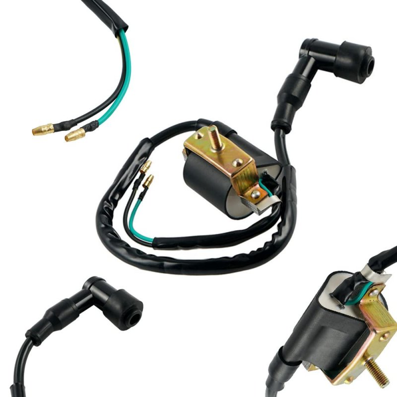 Procompany 12v 2 Pins Ignition Coil For 50cc 70cc 90cc 110cc 125cc 4 Cycle Horizontal Engine