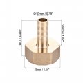 Uxcell Brass Barb Hose Fitting Connector Adapter 10mm Barbed X G3 4 Female Pipe With Clamp And Washer