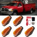 Ocpty 5x Cab Roof Running Top Marker Amber Led Lens With A Set Of Switch Assembly Compare For Freightliner Cascadia